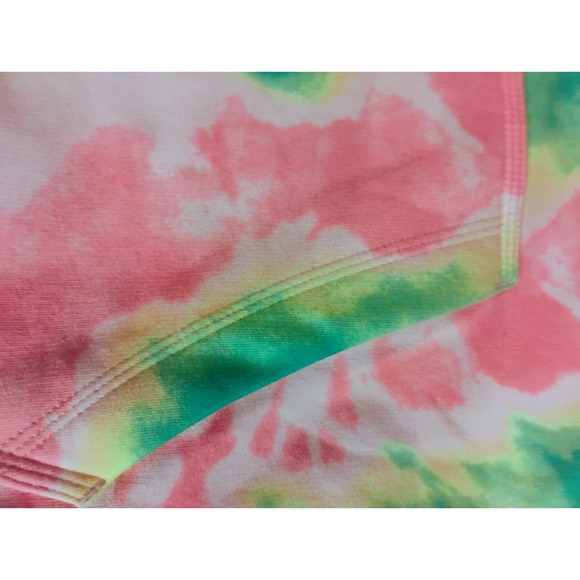 Multi Colored Rainbow Nike Hoodie Large Kangaroo Pockets Women's Small Youth Lg - Picture 5 of 10